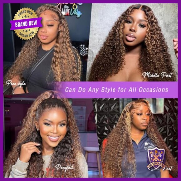 30 Inch 13x6 Deep Wave Lace Front Wig Human Hair 220 Density Pre Plucked main image 6